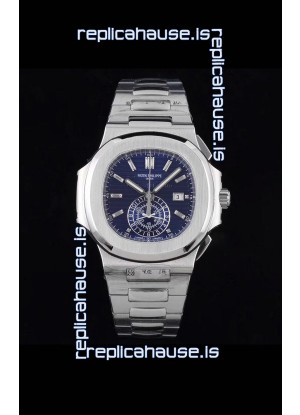 Patek Philippe Nautilus 5980/1A 904L Steel Case in Blue Dial - 1:1 Mirror Replica