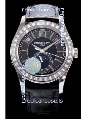 Patek Philippe 5205-001 Complications MoonPhase Dark Grey Dial 1:1 Mirror Swiss Replica Watch