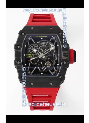 Richard Mille RM35-01 Rafael Nadal Carbon Fiber Casing with Genuine Tourbillon Super Clone Watch 