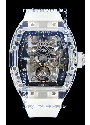 Richard Mille 56-01 Transparent Sapphires Casing with Genuine Swiss Tourbillon Movement Super Clone