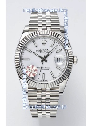 Rolex Datejust Cal.3235 Movement Swiss Watch 1:1 Mirror Replica 904L Steel 41MM - White Dial 