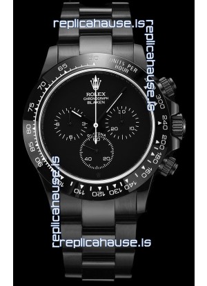 Rolex Daytona Blaken 1:1 Swiss Mirror Replica Black Dial Cal.4130 Movement (WITH BOX) 