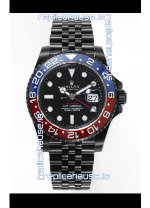 Rolex GMT Masters II REF.126710BLRO PEPSI BLAKEN Swiss Replica - 904L Steel in DLC Coating