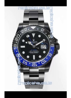 Rolex GMT Masters II REF.126710BLRO Batman BLAKEN Swiss Replica - 904L Steel in DLC Coating