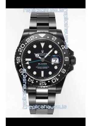 Rolex GMT Masters II REF.126710BLRO BLAKEN Swiss Replica - 904L Steel in DLC Coating