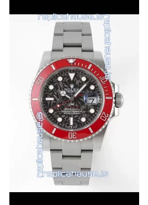 Rolex Submariner DiW Stainless Steel Casing Ceramic Red Bezel Edition Watch 