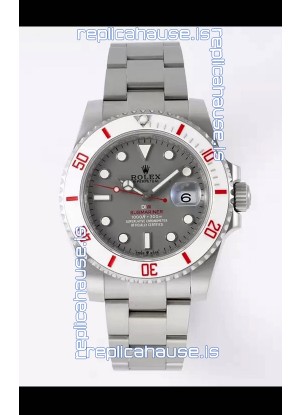 Rolex Submariner DiW Stainless Steel Casing White Ceramic Bezel Grey Dial Edition Watch 