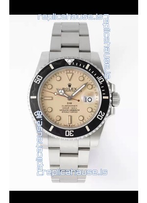 Rolex Submariner DiW Stainless Steel Casing Black Ceramic Bezel Edition Watch 