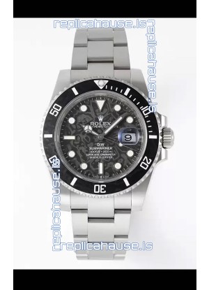 Rolex Submariner DiW Stainless Steel Casing Black Ceramic Bezel Edition Watch 