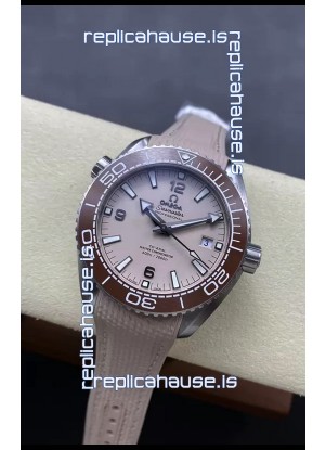 Omega Seamaster Planet Ocean 600M 43.50 MM Steel Casing with Beige Dial 1:1 Mirror Replica