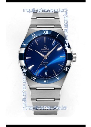 Omega Co-Axial Constellation Stainless White Blue Dial 1:1 Mirror Replica 41MM
