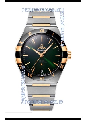 Omega Co-Axial Constellation Two Tone Black Green Dial 1:1 Mirror Replica 41MM