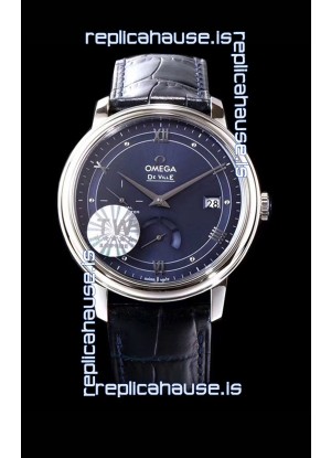 Omega De Ville Prestige Power Reserve 904L Steel 1:1 Mirror Swiss Watch Blue dial