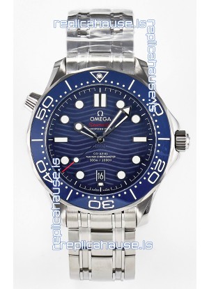 Omega Seamaster Super Clone 300M Master Chronometer Blue Swiss 904L Steel Watch