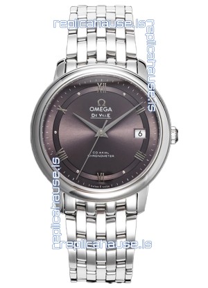 Omega De Ville Co-Axial Chronometer 36.8MM Swiss Replica Watch in Grey Dial 