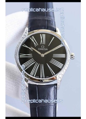 Omega De Ville Tresor Edition Swiss Quartz Watch 36MM Steel Casing Black Dial