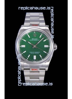 Rolex Oyster Perpetual REF#124300 41MM Cal.3230 Movement Swiss Replica Green Dial 904L Steel 1:1 Mirror Replica Watch