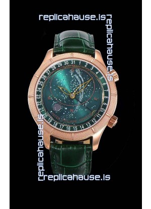 Patek Philippe 6102R Grand Compilations Handwind Swiss Replica Watch - Rugged Bezel Green Dial