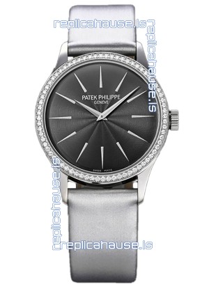 Patek Philippe Calatrava 4997 Ladies Steel Case Grey Dial with Swiss Automatic Movement Watch