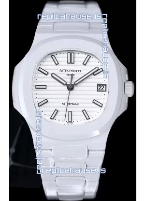 Patek Philippe Nautilus 5711 AET Remould White Ceramic Edition White Dial Swiss Replica Watch
