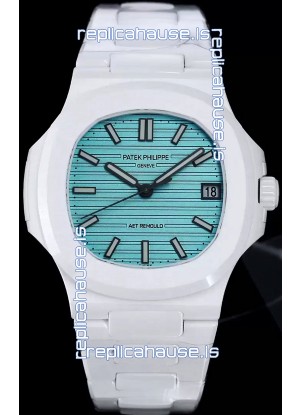 Patek Philippe Nautilus 5711 AET Remould White Ceramic Edition Green Dial Swiss Replica Watch