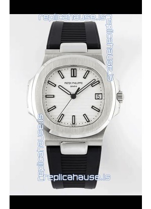 Patek Philippe Nautilus 5711/1A-011 1:1 Mirror Swiss Replica Watch in White Dial 904L Steel