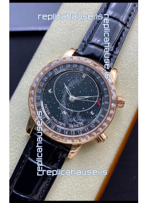 Patek Philippe 6104R Grand Compilations Handwind Swiss Replica Watch - Diamonds Bezel