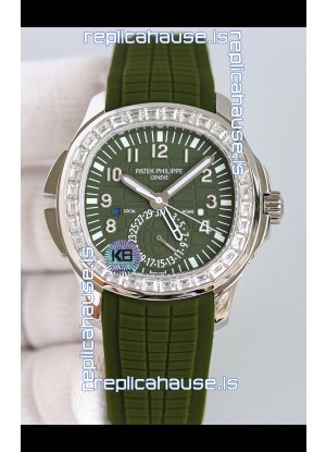 Patek Philippe Super Clone Aquanaut 5164A 1:1 Mirror Watch Green Dial Swiss Replica