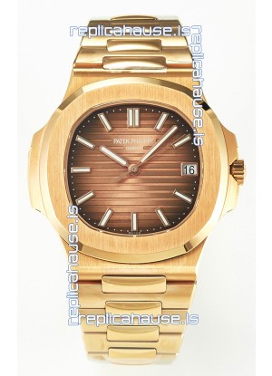 Patek Philippe Super Clone Nautilus 5711/1R-001 in Rose Gold Brown Dial