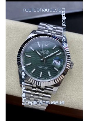 Rolex Datejust Cal.3235 Movement 1:1 Mirror Replica 904L Steel 41MM - Green Fluted Motif Dial