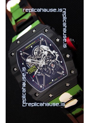Richard Mille RM35-01 Rafael Nadal Forged Carbon Case with Camouflage Rubber Strap 