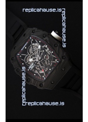 Richard Mille RM35-2 Rafael Nadal Forged Carbon Case with Black Strap