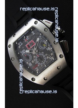 Richard Mille RM011-FM Felipe Massa One Piece Titanium Case Watch in Black Strap