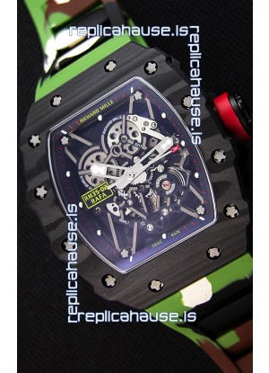 Richard Mille RM35-02 Rafael Nadal Forged Carbon Case with Camouflage Rubber Strap 
