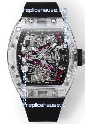Richard Mille RM38-02 Sapphires Bubba Watson Black Rubber Tourbillon Movement 1:1 Mirror Replica