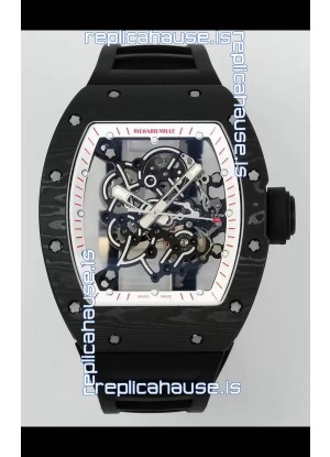 Richard Mille RM055 Black Carbon Casing Black Rubber 1:1 Superclone Genuine Tourbillon Watch 