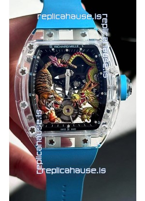Richard Mille RM51-01 Sapphires Crouching Tiger Hidden Dragon Tourbillon Movement 1:1 Mirror Replica