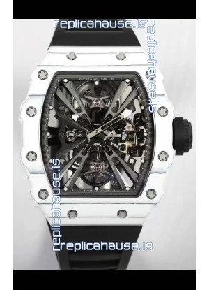 Richard Mille RM12-01 White Carbon Fiber Case Genuine Tourbillon Movement 1:1 Mirror Replica Watch