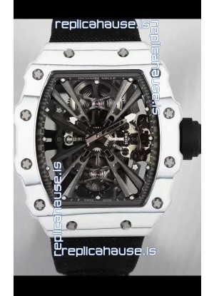 Richard Mille RM12-01 White Carbon Fiber Case Genuine Tourbillon Movement 1:1 Mirror Replica Watch