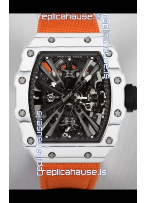 Richard Mille RM12-01 White Carbon Fiber Case Genuine Tourbillon Movement 1:1 Mirror Replica Watch
