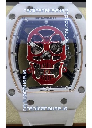 Richard Mille RM052-01 Skull Genuine Tourbillon Edition Watch in Ceramic Casing