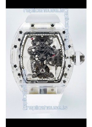 Richard Mille Super Clone 56-01 Transparent Sapphires Casing with Genuine Tourbillon Watch