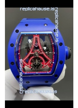 Richard Mille RM52-03 Paris Saint-Germain Tourbillon Blue Ceramic Swiss Replica Watch 