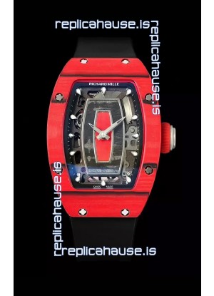 Richard Mille RM07 Red Carbon Casing 1:1 Superclone Swiss Replica Watch