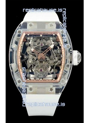 Richard Mille Super Clone 56-01 Transparent Sapphires Casing with Genuine Tourbillon Watch