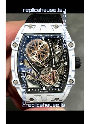 Richard Mille Super Clone 27-05 White Carbon Casing Swiss Replica Watch 
