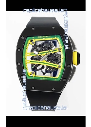 Richard Mille Super Clone RM61-01 Black Ceramic Black Strap Swiss Replica Watch