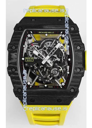 Richard Mille RM35-02 Rafael Nadal Carbon Fiber Casing with Genuine Tourbillon Super Clone Watch
