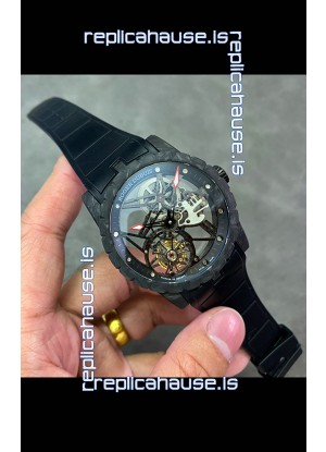 Roger Dubuis Super Clone Excalibur Spider Flying Tourbillon Skeleton Carbon Casing 42MM