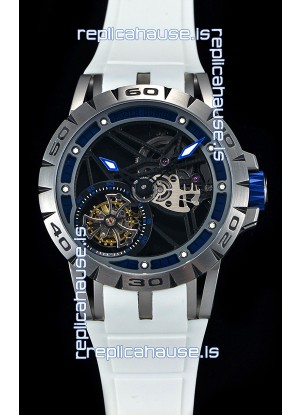 Roger Dubuis Excalibur Spider Flying Tourbillon Skeleton Titanium Casing 1:1 Mirror Swiss Watch